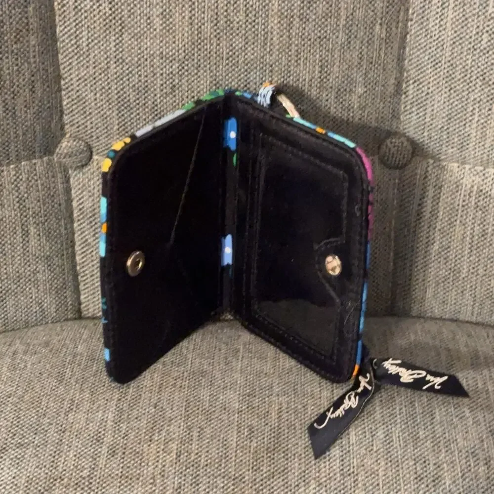 Vera Bradley Card Wallet Womens Multicolor Floral Quilted Key Ring ID Case